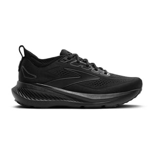 The lateral side of an all black women's Glycerin running shoe.