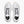 White athletic shoes with black laces and accents on a white background