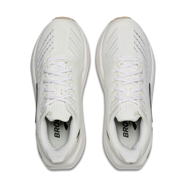 White laces are used to continue the tonal look of this shoe. 
