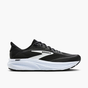 This Ghost 18 has a black upper and a white midsole.