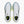 A pair of Brooks Glycerin running shoes shown from a top-down view. The shoes feature a white and light blue knit upper, white laces, a black and white cushioned midsole, and a bright neon yellow-green outsole and inner lining.
