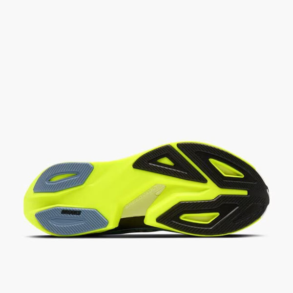 Black and blue rubber is used on the outsole