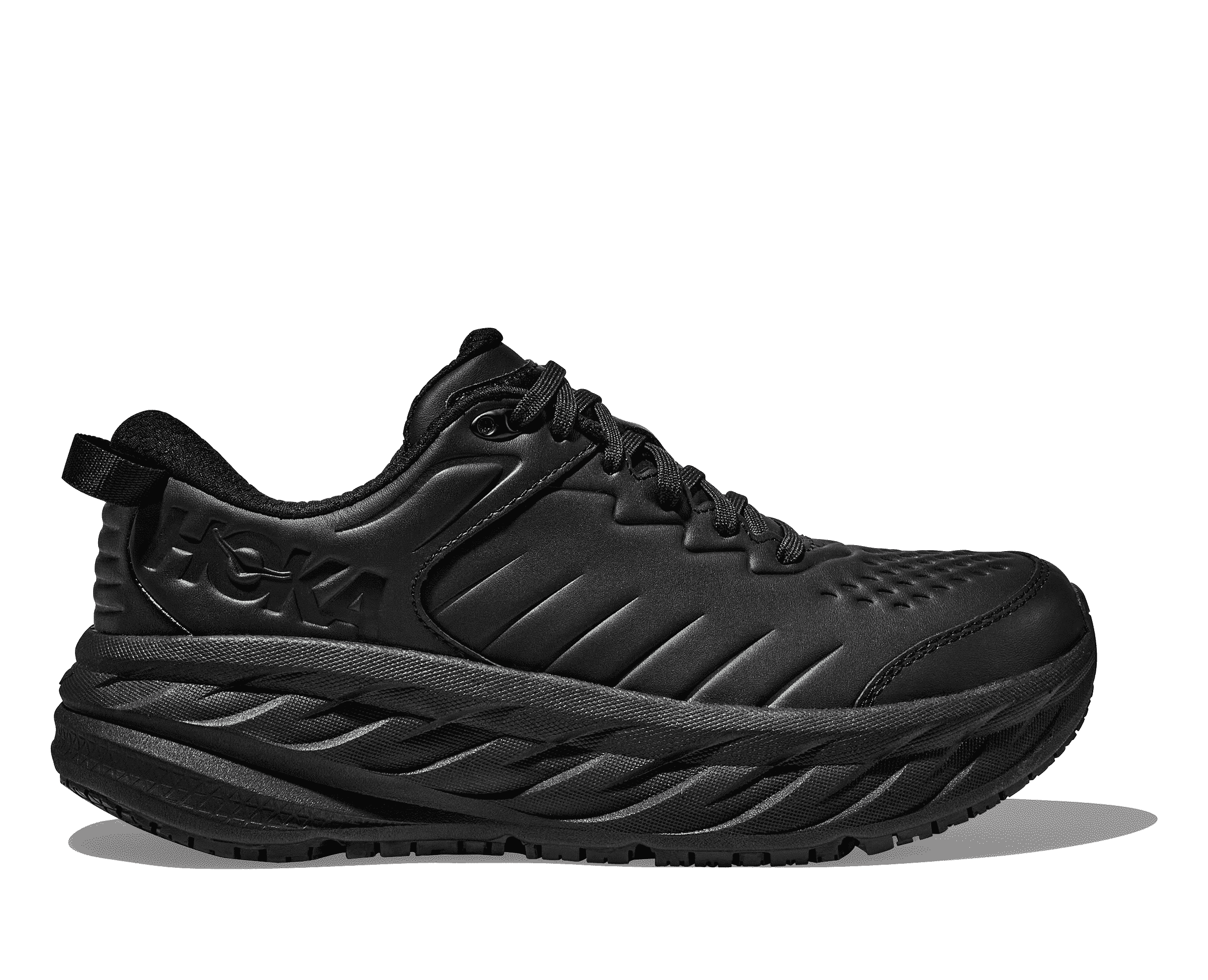 Men's Hoka Bondi SR Black- Walking Shoe – Super Runners Shop