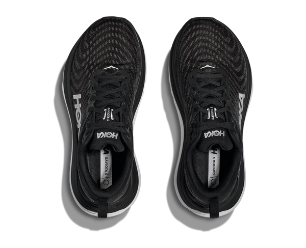 Top view of the Men's HOKA Gaviota 5 in Black/White