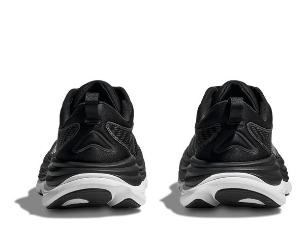 Back view of the Men's HOKA Gaviota 5 in Black/White