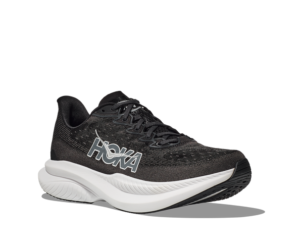 Hoka is printed in the middle on the lateral side of the upper in grey lettering with a white outline. 