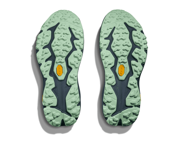 Light green rubber is used on the outsole of the shoe which covers the majority of the bottom. 