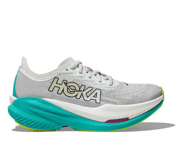 The Women's Mach X 2 has a large Hoka logo on the medial side