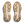 Close-up of the outsoles of a pair of shoes with a clear background