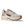 Beige running shoe with 'Hoka' branding on a transparent background