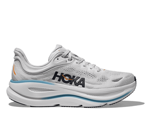 This men's Bondi 9 has a light grey upper and a white midsole. 