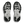 Black rubber is used on the outsole of the shoe to contrast the white midsole. 