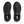 All black running shoe on a white background