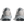 Pair of gray athletic shoes on a transparent background