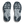 Top view of a pair of gray athletic shoes with tread pattern on a transparent background
