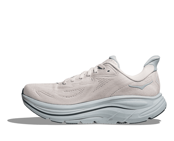 Light gray running shoe on a transparent background