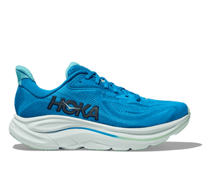 This Clifton 10 features a sky blue upper and a white midsole. 