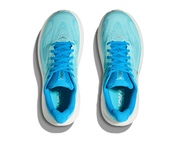 The tongue and laces on this Clifton 10 are a deeper blue than the upper.  