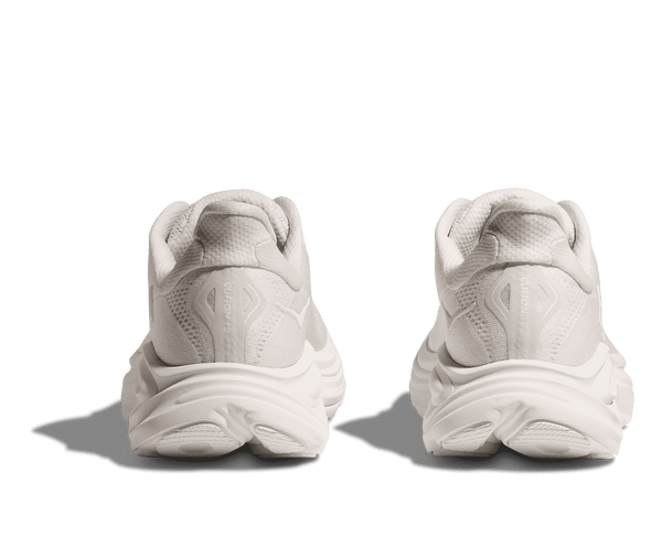 Clifton 10 is printed on the heel of the shoe. 