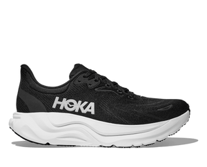 This Men's Arahi 8 has a black upper and a white midsole. 