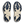 Navy blue rubber is used on the outsole of this shoe to contrast the cream midsole. 