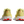 Yellow sneakers with red accents on a transparent background
