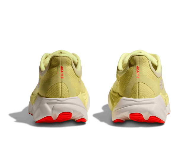 Yellow sneakers with red accents on a transparent background