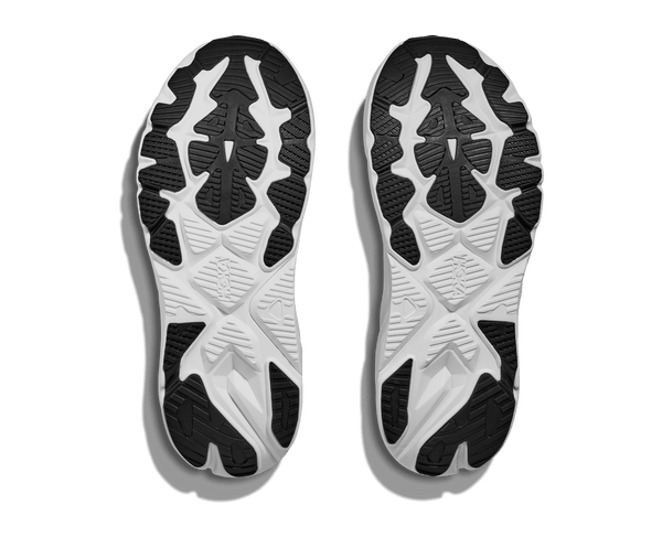Black rubber is used on the outsole of this shoe to contrast the white midsole. 