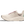 White running shoe with pink laces on a transparent background
