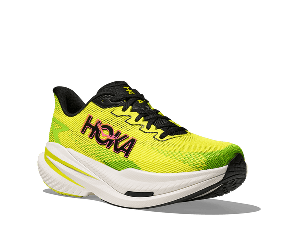 The tongue on this shoe is black which contrasts the rest of the brightly colored upper. 