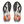 Black rubber is used on the outsole around the toe white neon orange rubber is used near the heel. 