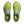 Pair of green running shoes with 'Hoka' branding on a transparent background