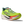 Green running shoe with red accents on a transparent background