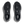 Black running shoes with white soles on a transparent background