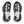 Black and white sole pattern of a shoe on a transparent background