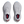 White running shoes with red accents on a transparent background