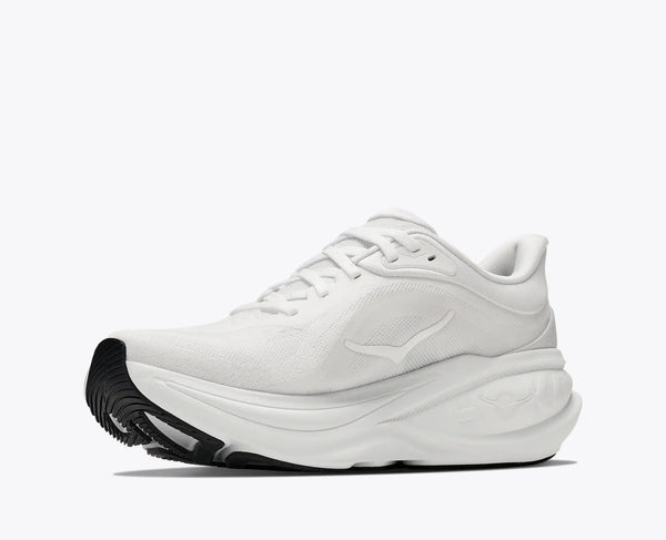 White athletic shoe on a white background