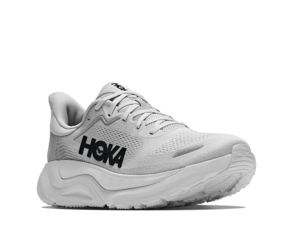 All grey running shoe on a white background