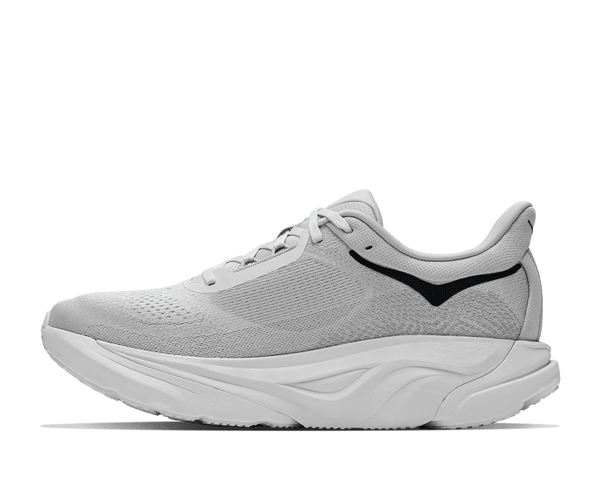 All grey running shoe on a white background