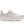 All white running shoe on a white background