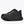 Black running shoe with Hoka branding on a white background