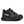 A black Hoka running shoe with a thick black sole, shown from a side profile on a white background.