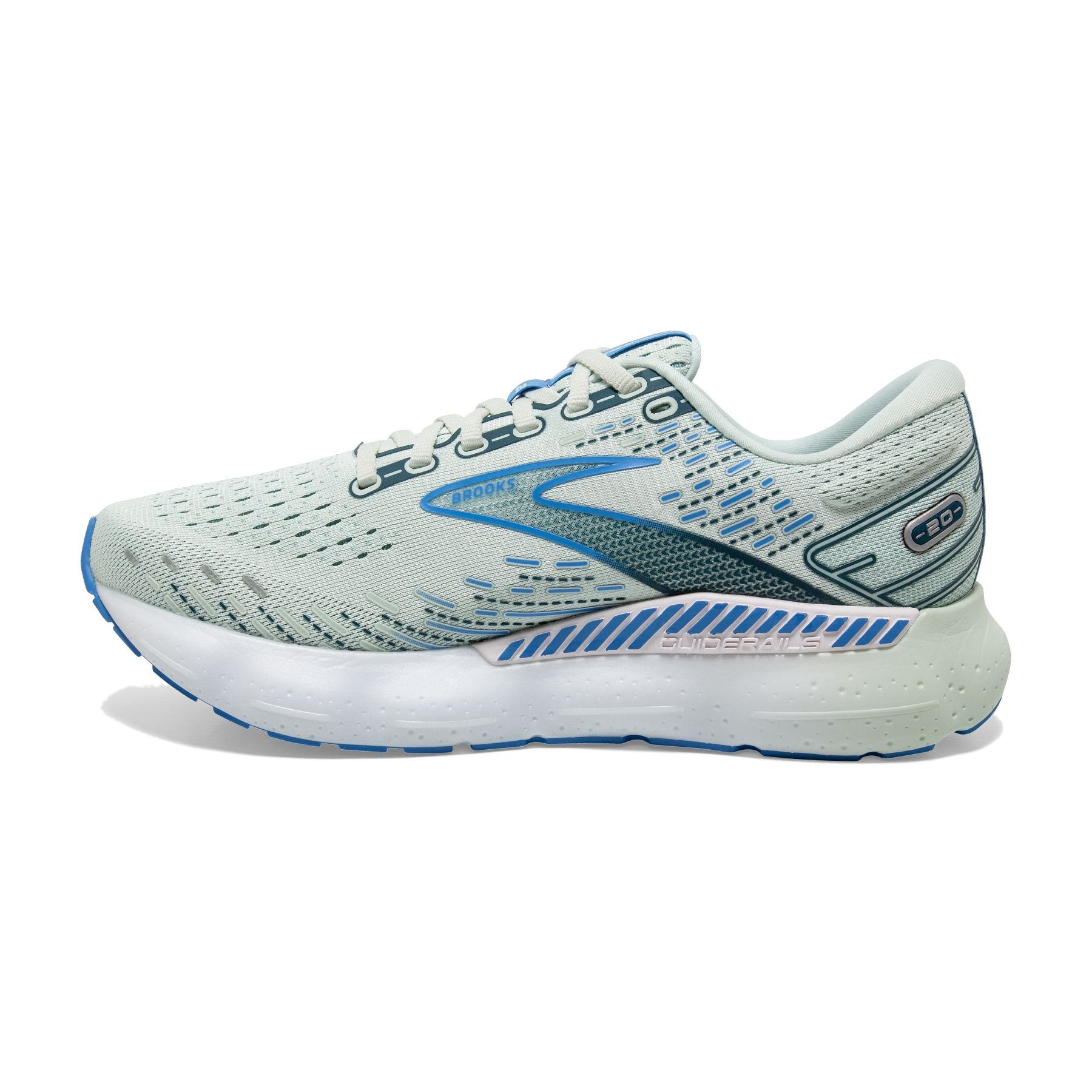 Medial view of the Women's Glycerin GTS 20 in the color Blue Glass/Marina/Legion Blue