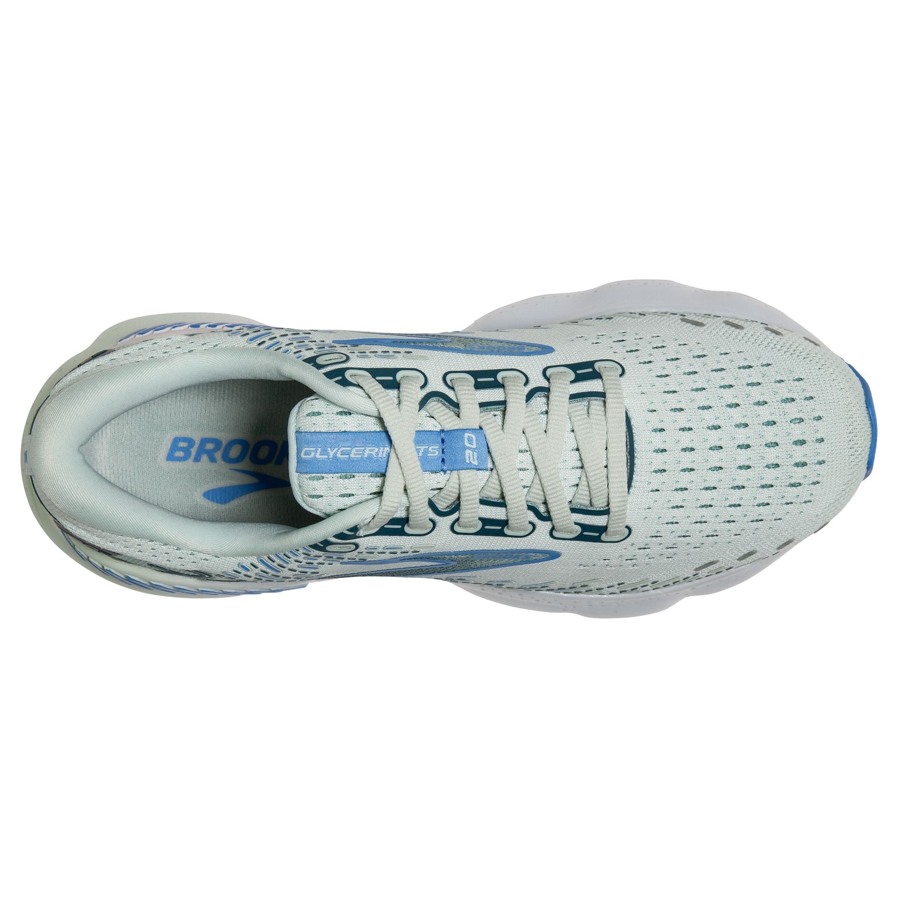 Top view of the Women's Glycerin GTS 20 in the color Blue Glass/Marina/Legion Blue