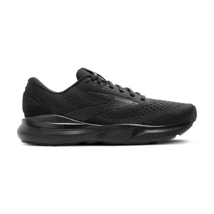This women's Adrenaline GTS 24 comes in all black with a black upper and black midsole. 