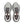 Black laces are used on this shoe which contrast the lighter upper. 