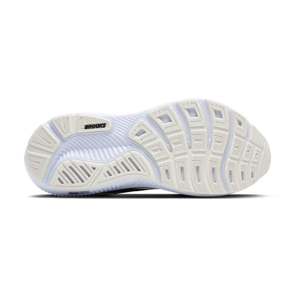 White running shoe with visible 'Brooks' branding on a white background.