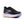 The midsole has a underlayer of pink poking through an outer layer of white foam and purple fading into the white foam from the top down. 