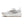 The medial side of a white running shoe with a visible brand logo on a white background.