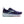 The gradient Brooks logo with a blue outline and pink lettering provides a stark contrast against the dark purple upper. 